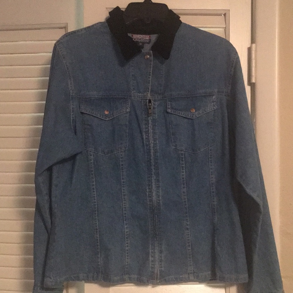 Ladies Denim Zip Blouse/Jacket